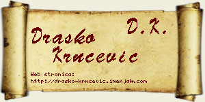 Draško Krnčević vizit kartica